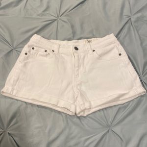 White Jean Shorts